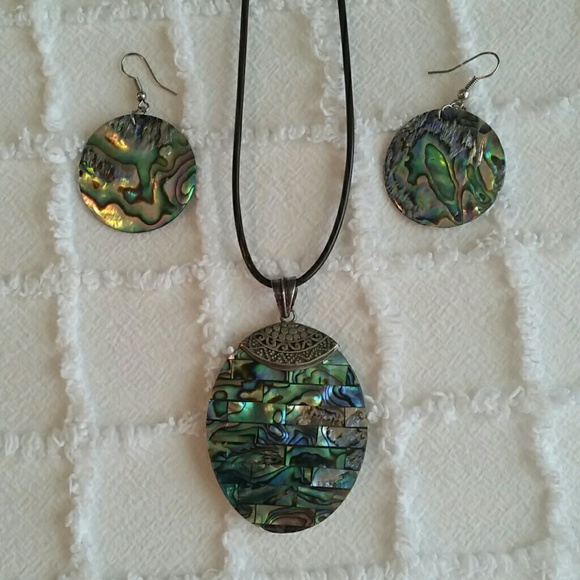 Abalone Necklace & Earring Set