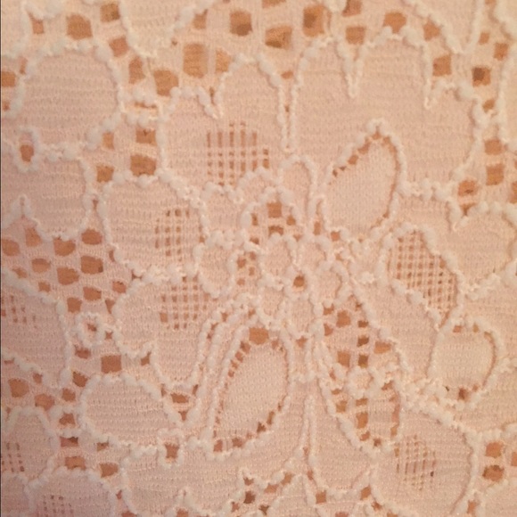 Express Light Pink Long Sleeve Lace Blouse XS - Picture 3 of 4