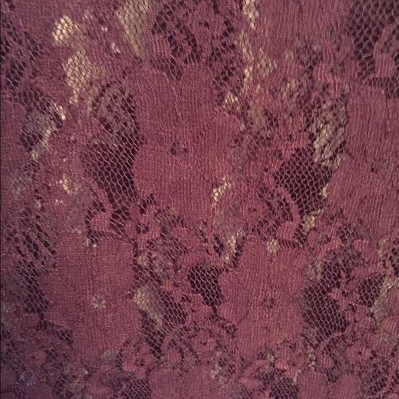 Express Long Sleeve Plum Lace Blouse XS - Picture 3 of 4