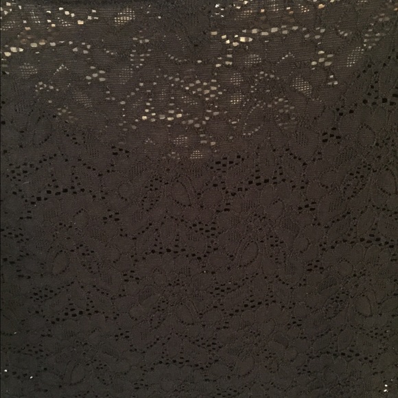 Express Black Long Sleeve Lace Blouse XS - Picture 3 of 4