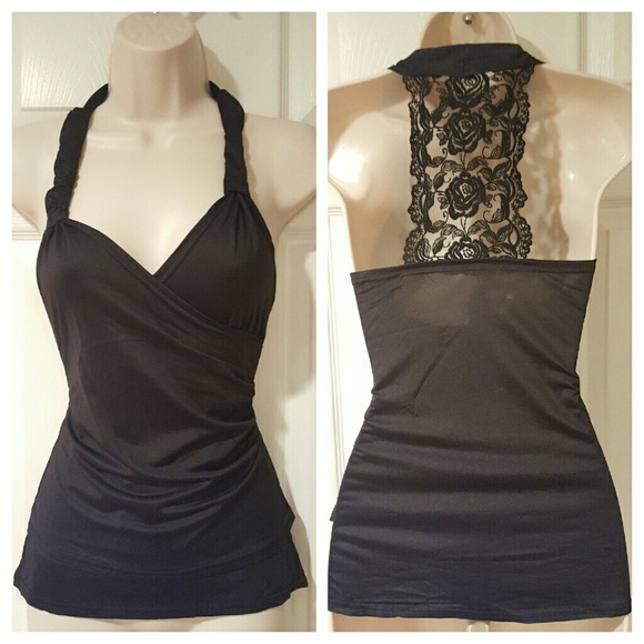 NWOT Sexy Chiffon Black Tank - 1 LARGE LEFT - Picture 4 of 4