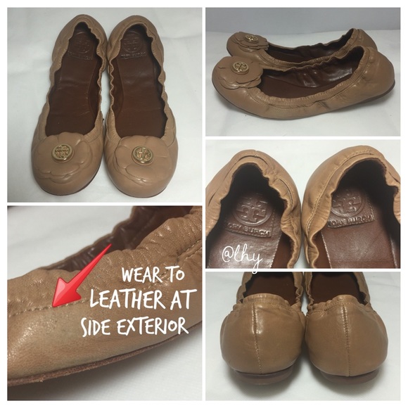 TORY BURCH SHELBY FLATS – TAN 8.5 - Picture 3 of 4
