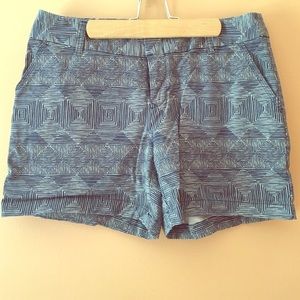 Blue & Tan Pattern shorts