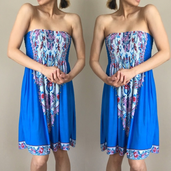 ✳️FINAL SALE Aqua tube dress - Picture 2 of 4