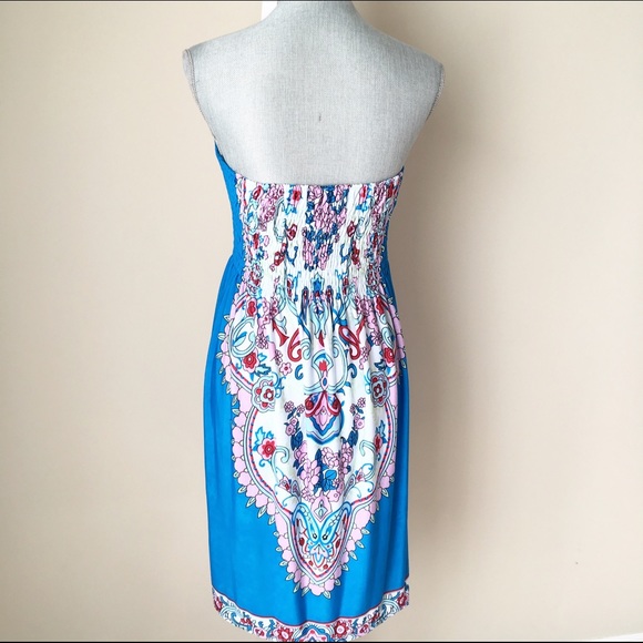 ✳️FINAL SALE Aqua tube dress - Picture 3 of 4