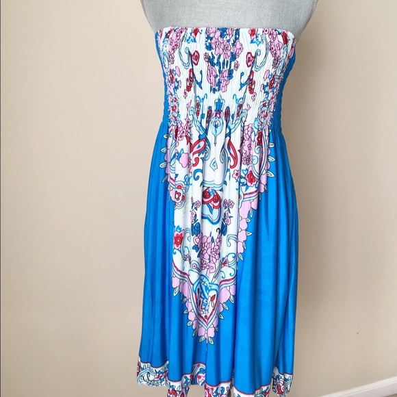 ✳️FINAL SALE Aqua tube dress - Picture 4 of 4