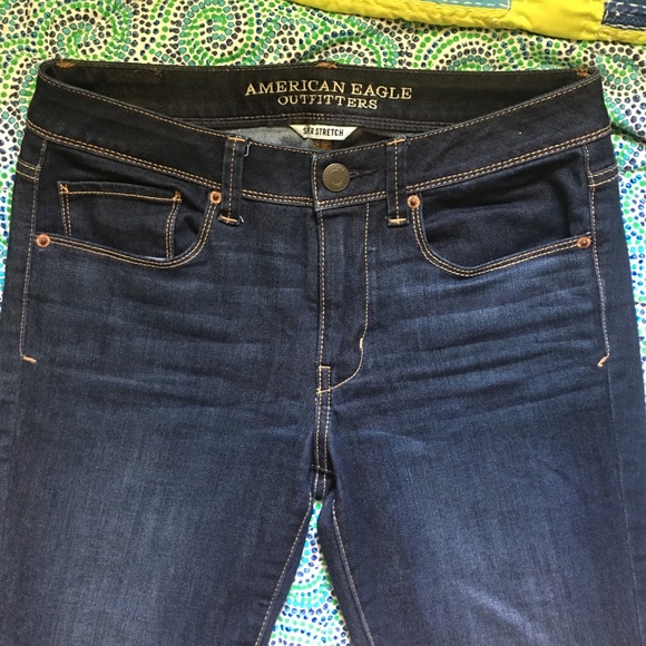 American eagle mid rise super skinny jeans size 6