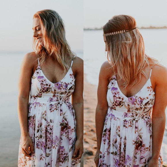 Last one!✨HP✨💐Floral Open Back Maxi - Picture 3 of 4