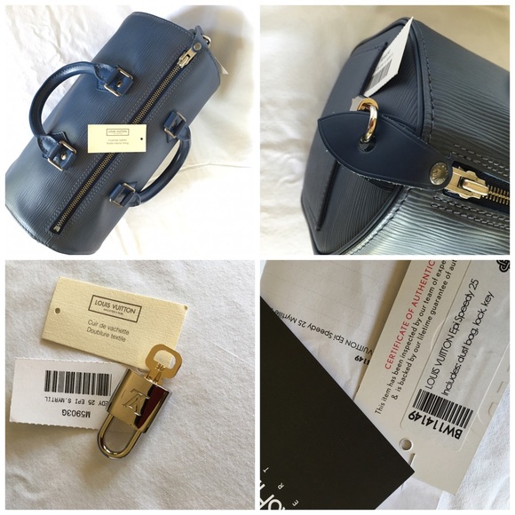 🚫SOLD🚫 Louis Vuitton Mytle Blue Epi Speedy 25 - Picture 4 of 4