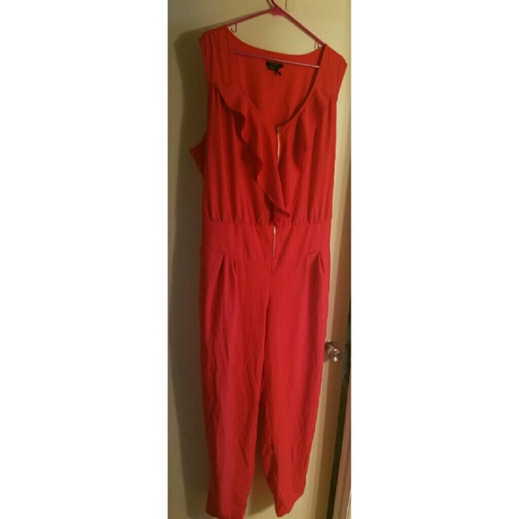 Red dressy romper