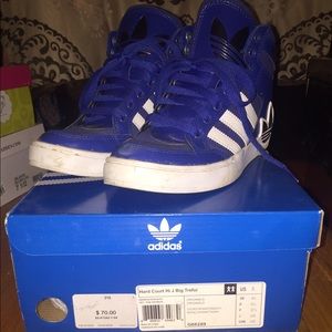 Blue Adidas High Top sneakers