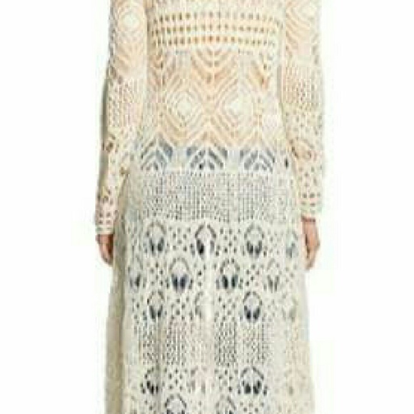 Women's crochet cardigan duster