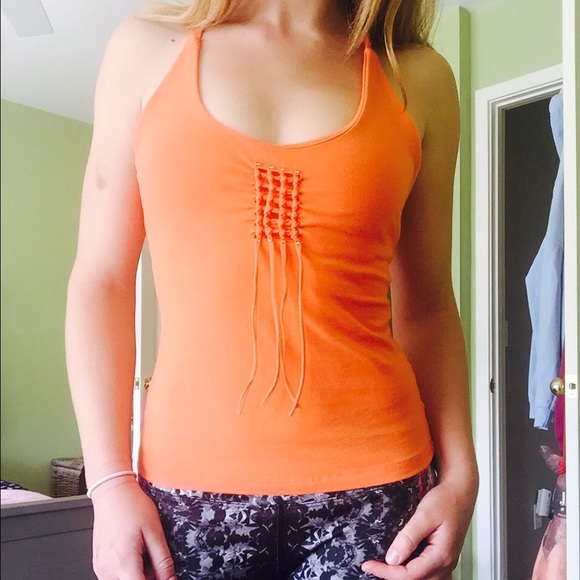 🔵 Sunday Sale! Orange Shiva Shakti workout top