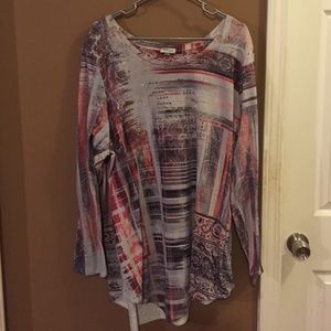 Long sleeve blouse with sparkles and lace in back!