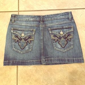 Studded jean skirt timing size medium