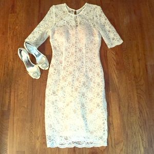 White lace short dress NBW