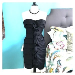 Black ruffled occasion dress
