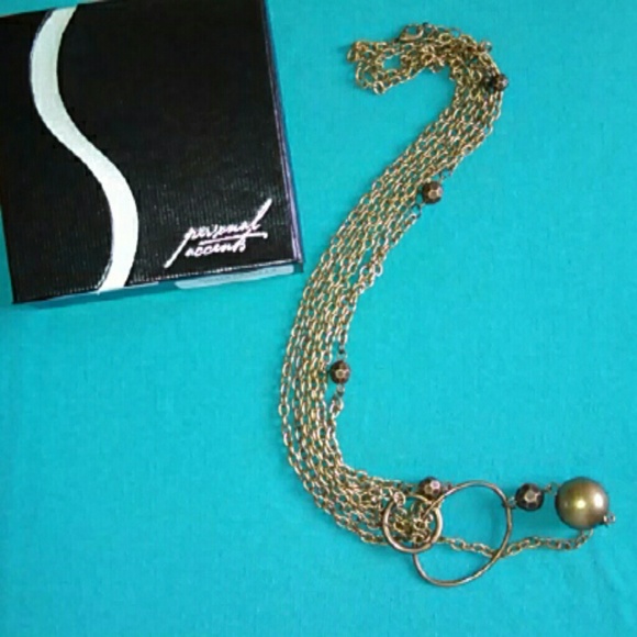 Personal Accents Jewelry Nwot Distressed Gold Tone Necklace Poshmark