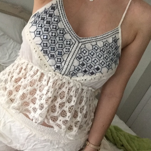 SOLD ✨ Free People Mirror and Lace Tank Top - Picture 2 of 3