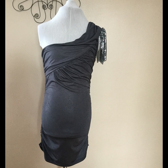 Do & Be dress with silver chain mail sleeve