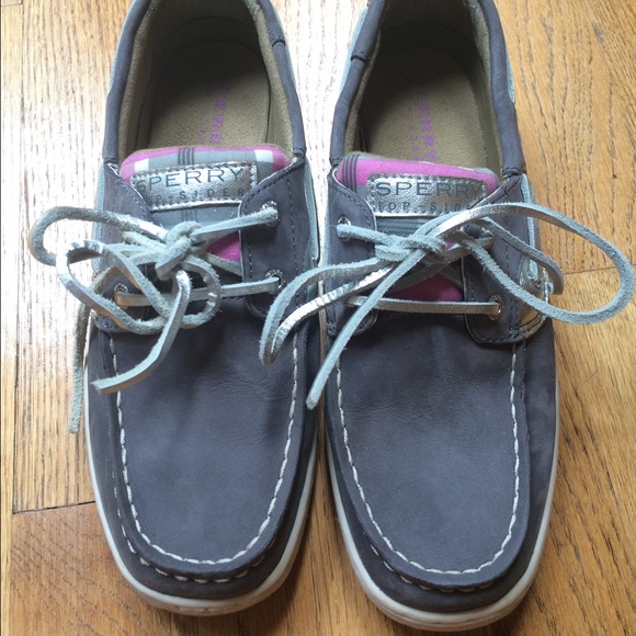 Sperry Shoes - Brand New Gray Sperrys with Plaid detail (rare)
