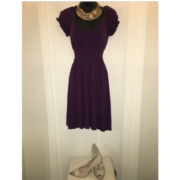 MAX STUDIO PURPLE SWEATER DRESS SIZE XS