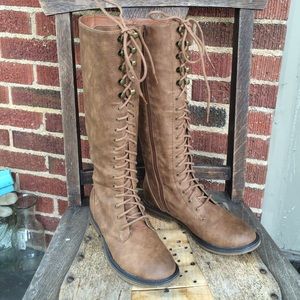 Mossimo Lace Up Moto Boots