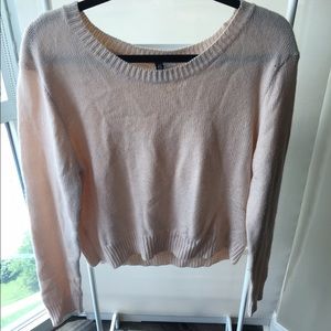 Peach crop sweater