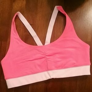 Pink hollister sports bra