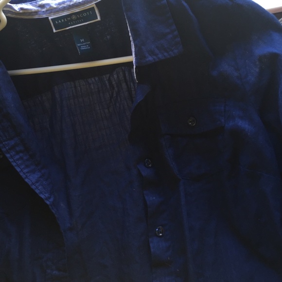 Blue button up - Picture 3 of 3