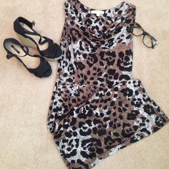 Banana Republic leopard print dress.