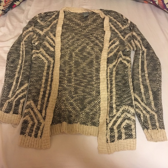 Black and cream cardigan
