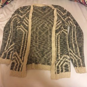 Black and cream cardigan