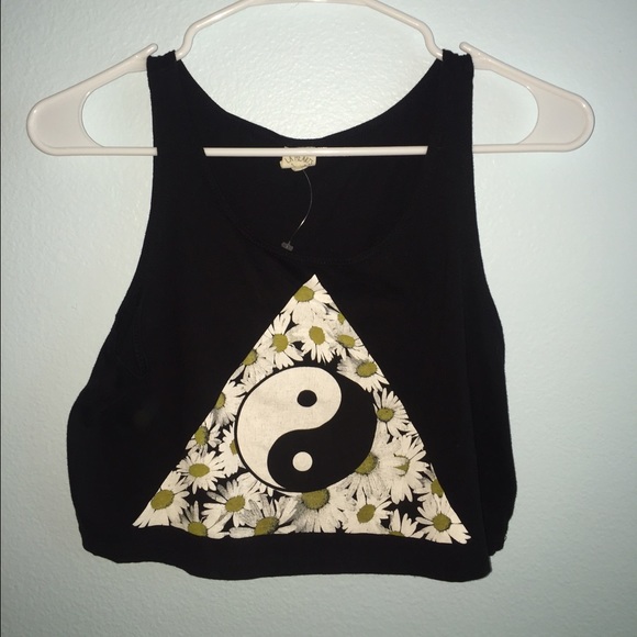 LA Hearts Black Crop Top