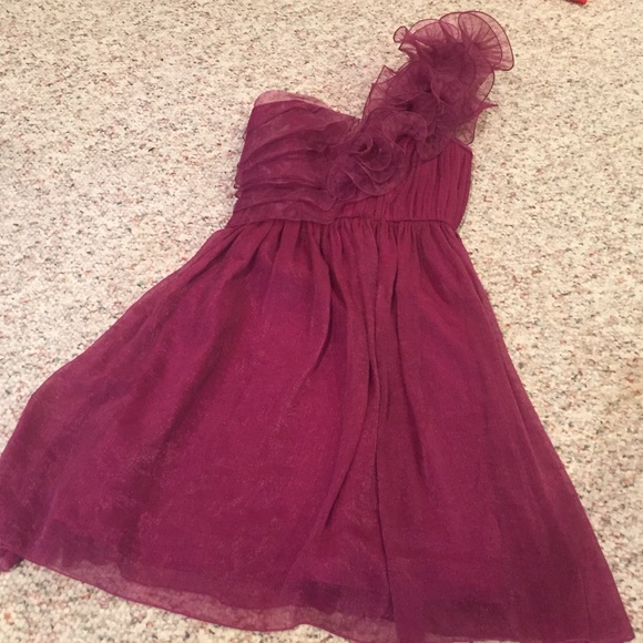 Purple BCBG floral dress