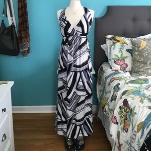 Soma black/white patterned maxi dress