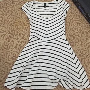 Black and White Skater Dress