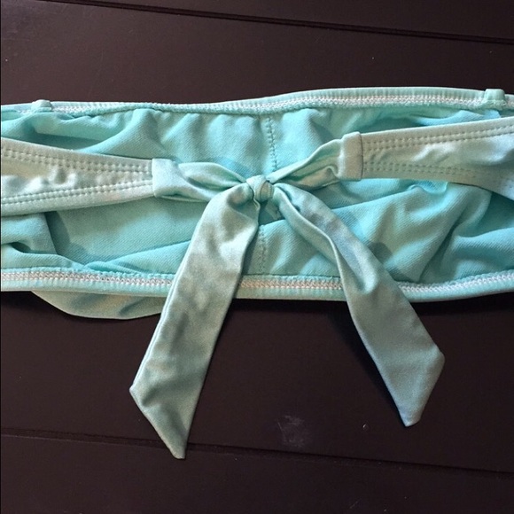 Mint and White beaded strapless bikini top - Picture 3 of 3