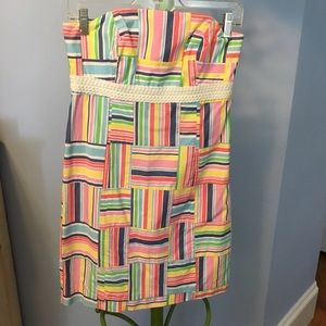 Lilly Pulitzer Strapless Patchwork Dress