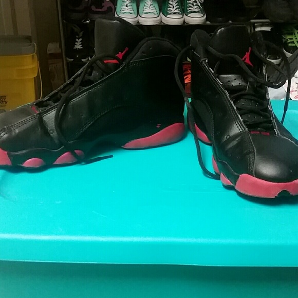 Black and red Air Jordan 13