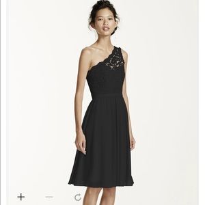 Lace One Shoulder Lace Bridesmaid Dress