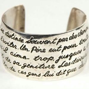 ISO Carolee 925 cuff bracelet  French inscription