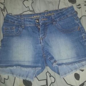 Blue jean shorts