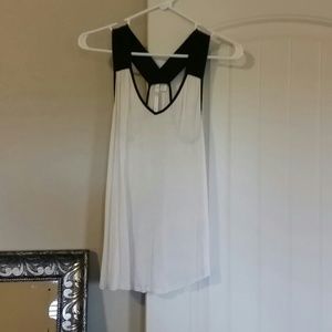 Adorable navy blue and cream tank