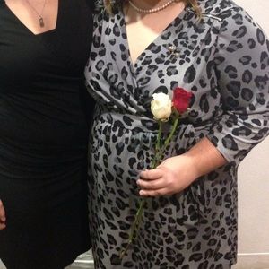 Lane Bryant Grey Leopard print dress