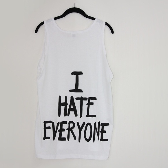 RESERVED I Hate Everyone Statement Tank - Picture 3 of 3