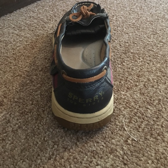 Navy/Plaid Sperry Boat Shoe - Picture 3 of 3