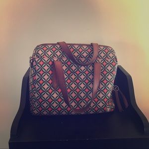 FOSSIL Sydney Satchel (vinyl w leather accents)