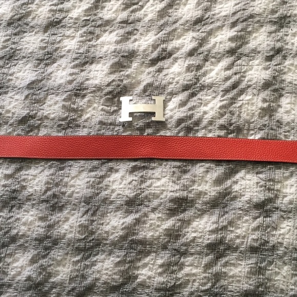 Auth Hermes Belt Reversible Black/Red - Picture 2 of 4