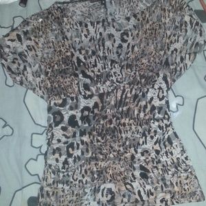 Cheetah print blouse